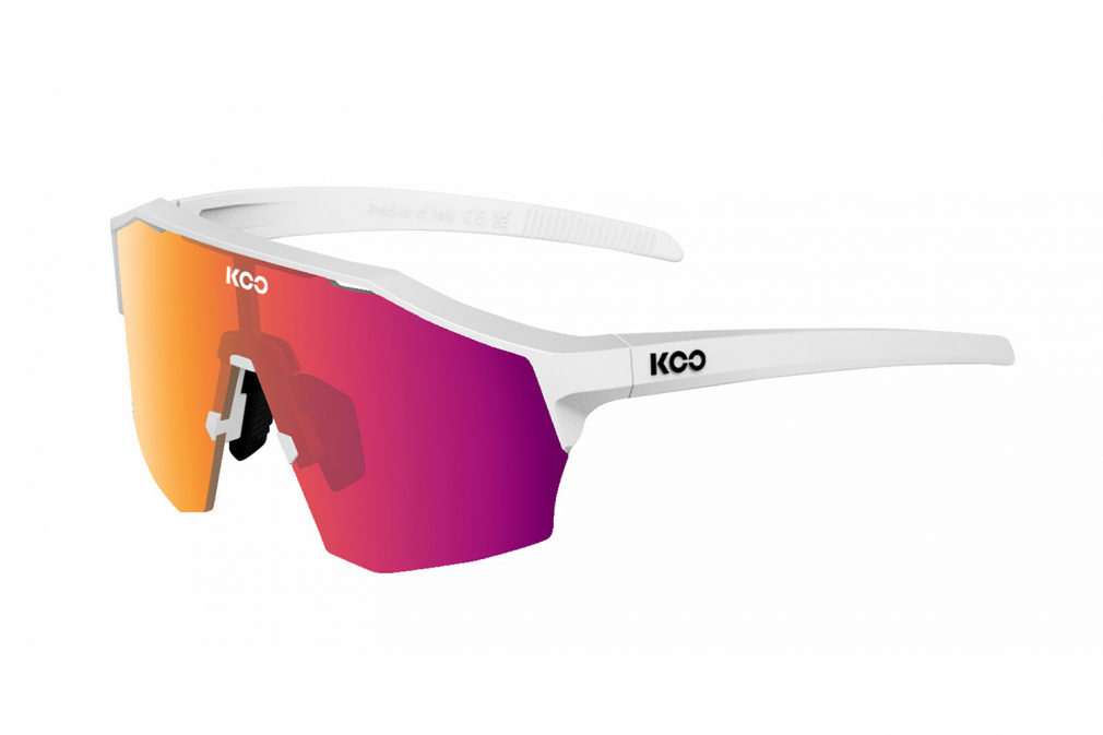 Очки солнцезащитные KOO ALIBI (белые матовые / фуксия зеркальные фотохромные)