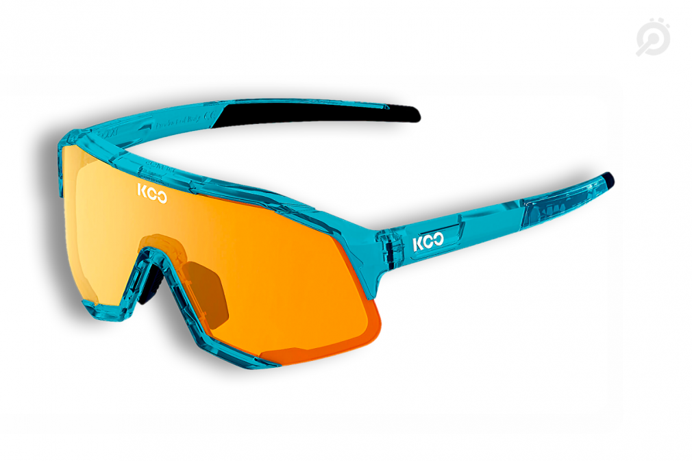 Очки солнцезащитные KOO DEMOS LUCE (прозрачные голубые/зеркальные оранжевые)