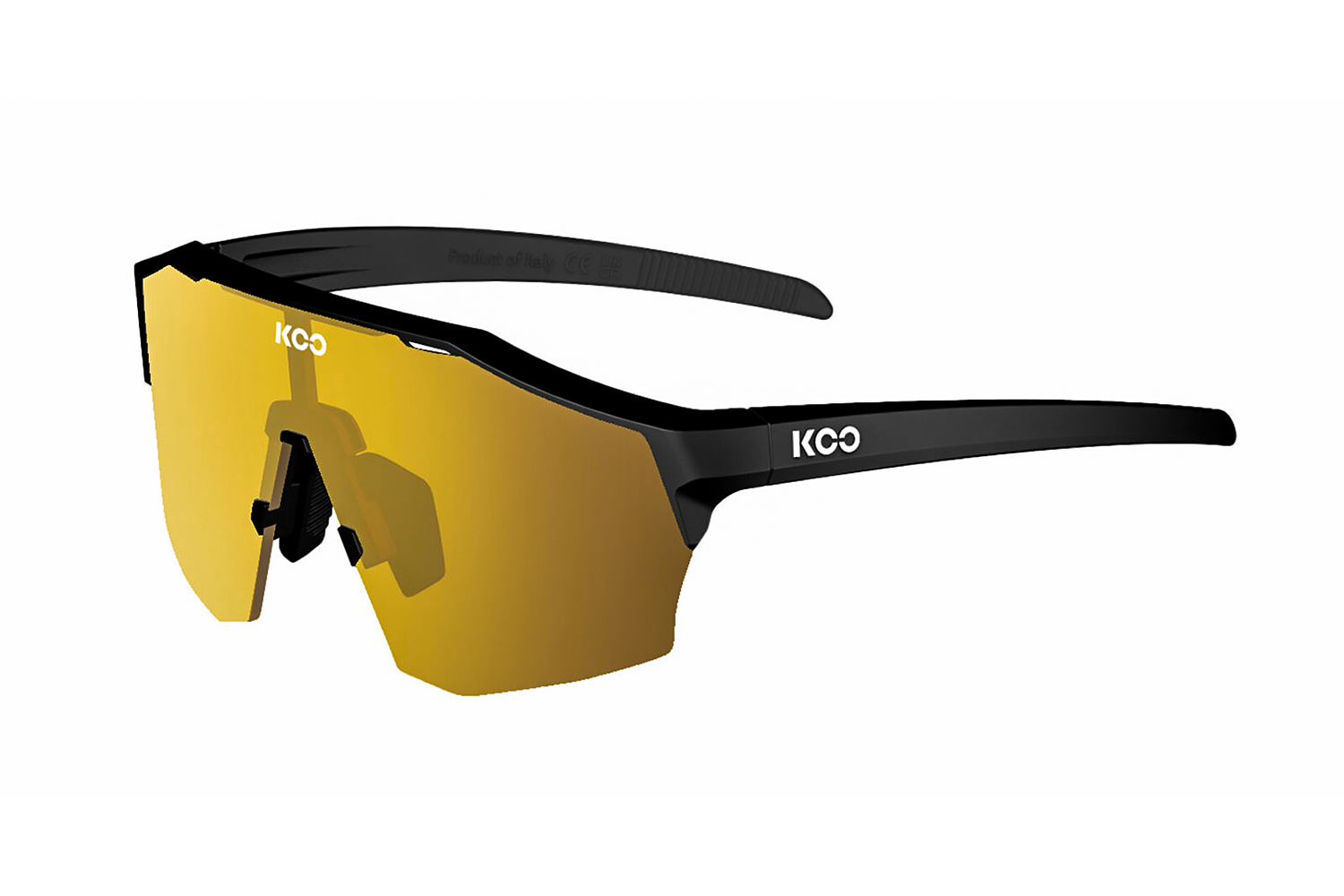 Очки солнцезащитные KOO ALIBI (чёрные матовые / золотистые зеркальные)