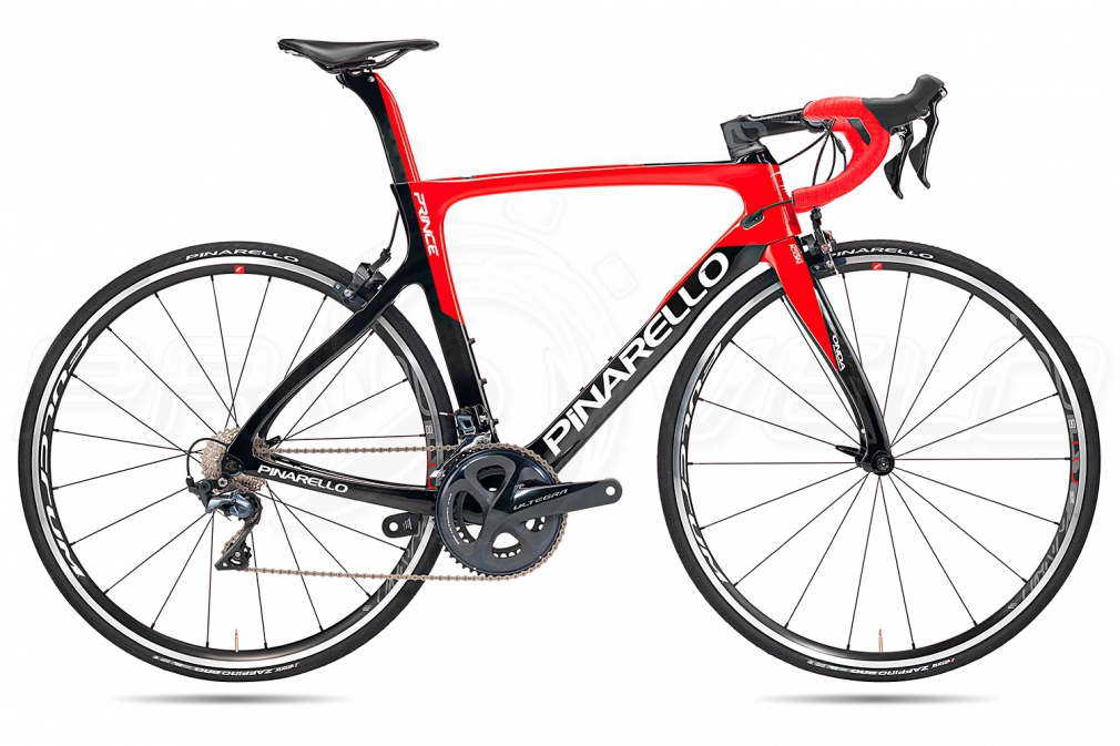 Шоссейный велосипед Pinarello PRINCE black/red Shimano ULTEGRA R8000 Fulcrum RACING 500 (2020)