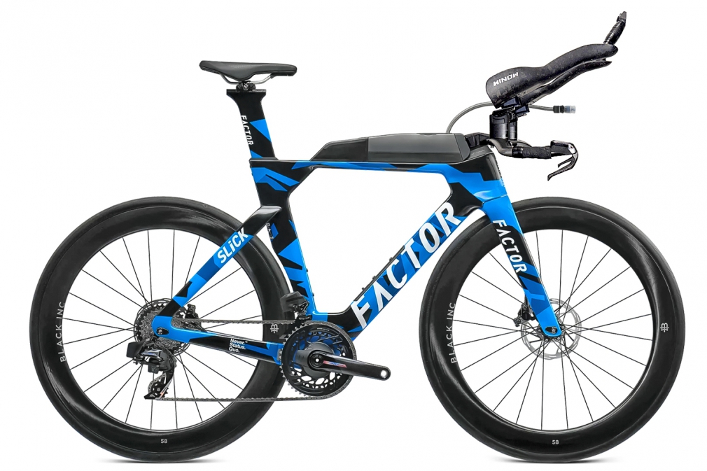 Велосипед FACTOR SLICK Nebula Blue SRAM FORСE AXS E1, Powermeter BLACK Inc FIFTY EIGHT (2024)