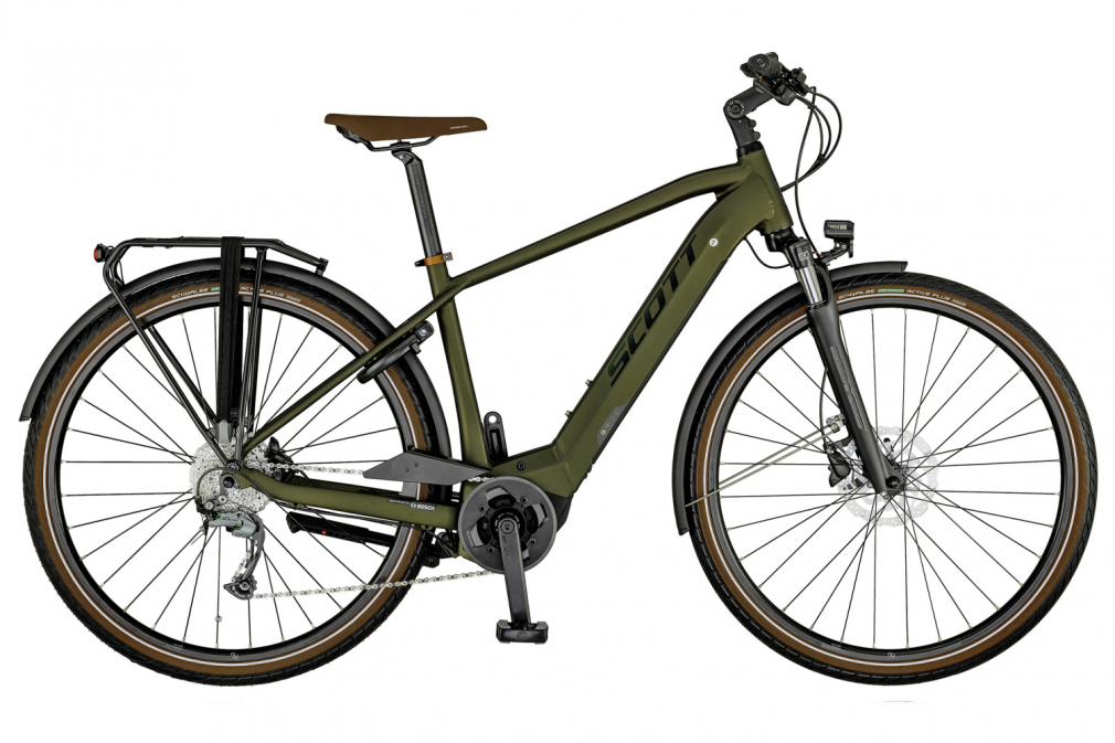 Велосипед SCOTT SUB SPORT ERIDE 30 MEN (зелёный) Shimano Alivio Shimano Cross X17 (2021)