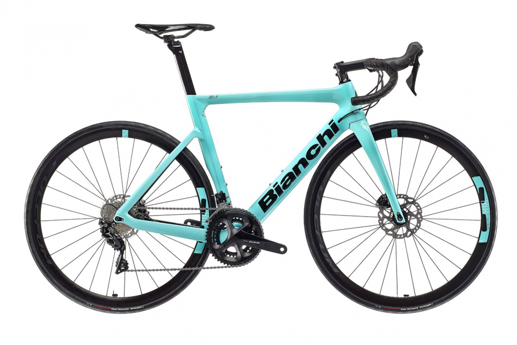 Шоссейный велосипед Bianchi ARIA DISC (Celeste-Black) Shimano 105 R7000 Fulcrum RACING 818 DB (2021)