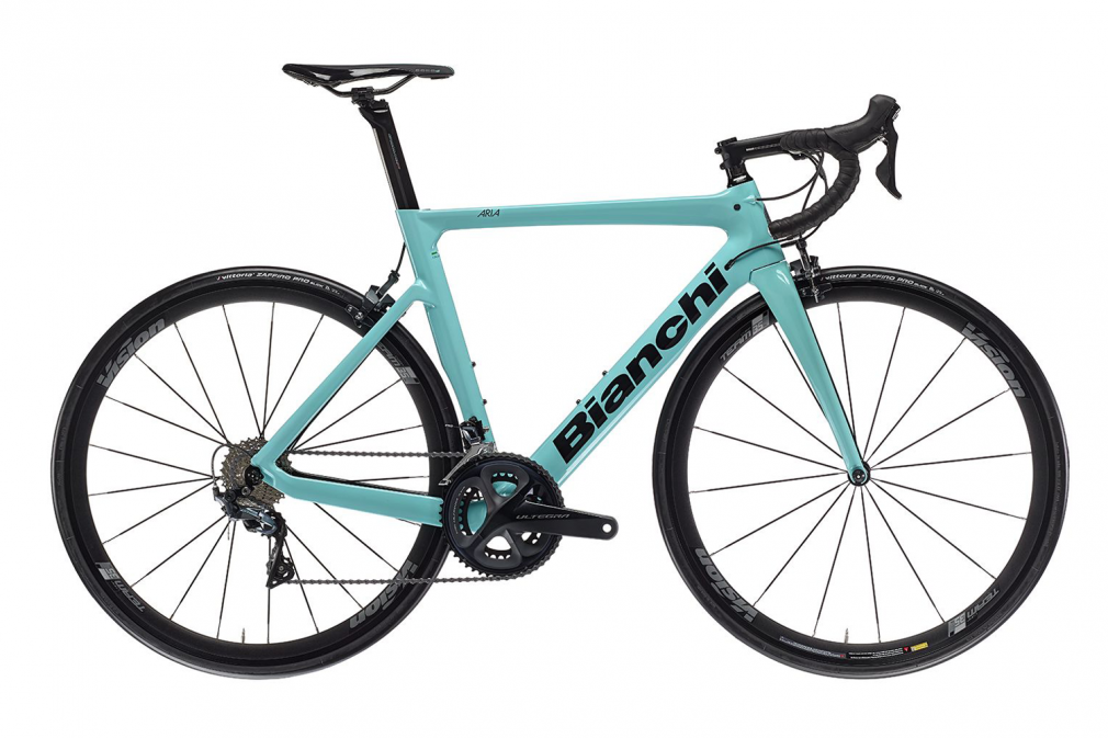 Шоссейный велосипед Bianchi ARIA (Celeste-Black) Shimano ULTEGRA R8000 Mavic AKSIUM ELITE 25 (2021)