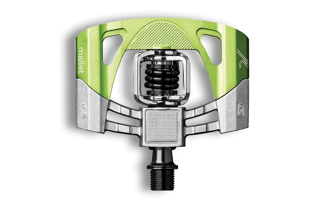Педали для МТБ CRANKBROTHERS MALLET 2 (зелёные/серебристые)