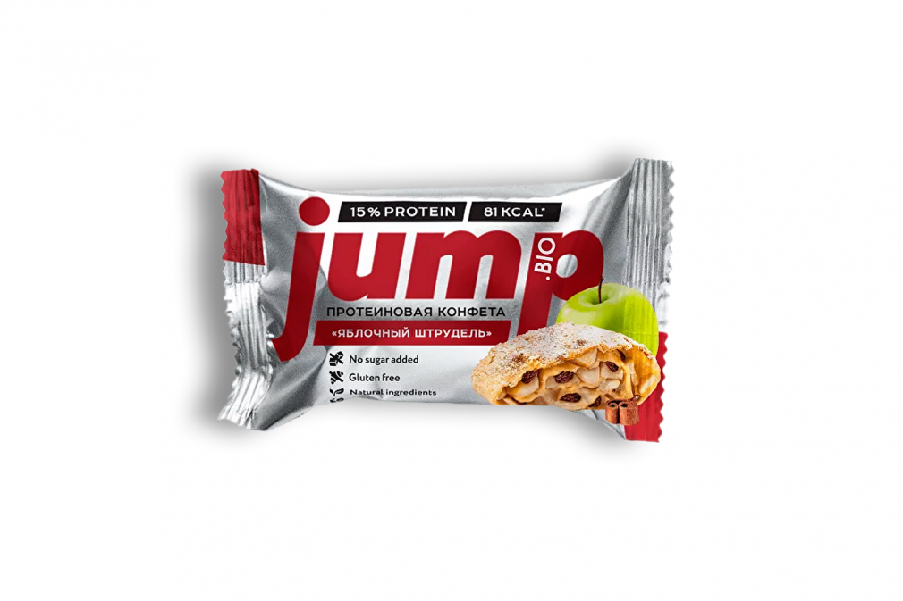 Протеиновая конфета JUMP PROTEIN (яблочный штрудель)