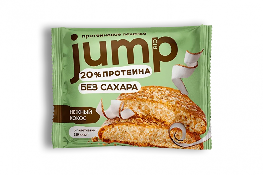 Протеиновое печенье JUMP COOKIE (нежный кокос)