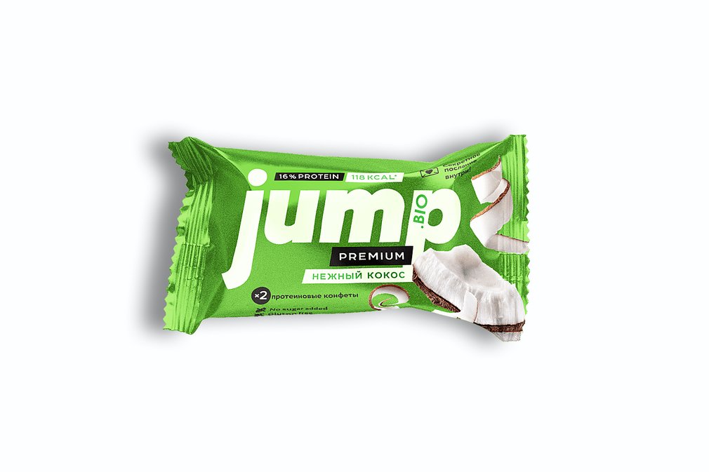 Протеиновая конфета JUMP PREMIUM (нежный кокос)