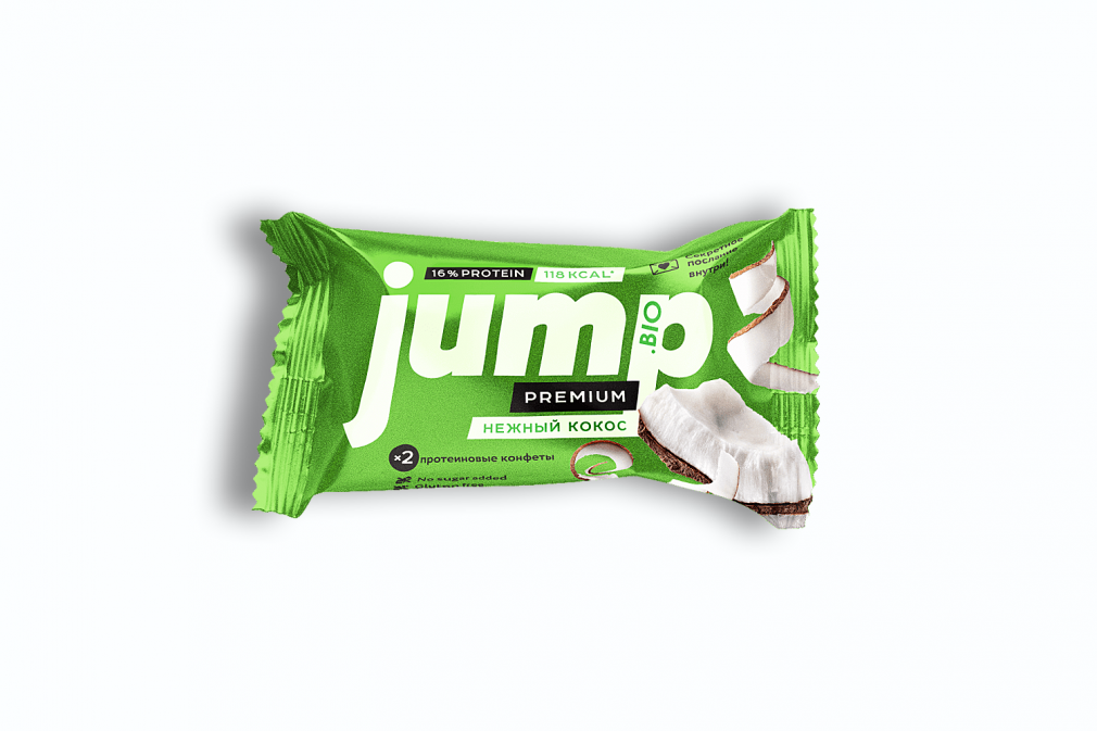 Протеиновая конфета JUMP PREMIUM (нежный кокос)