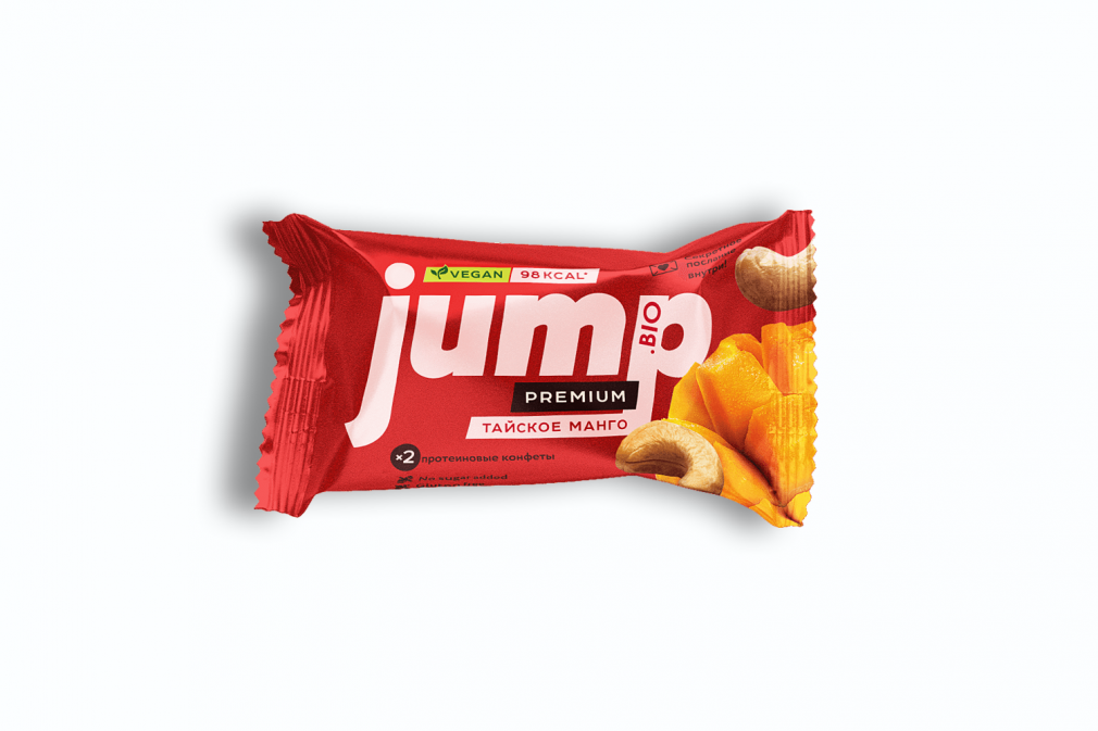 Протеиновая конфета JUMP PREMIUM VEGAN (тайское манго)