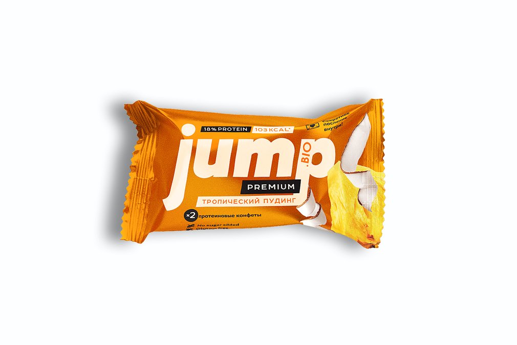 Протеиновая конфета JUMP PREMIUM (тропический пудинг)