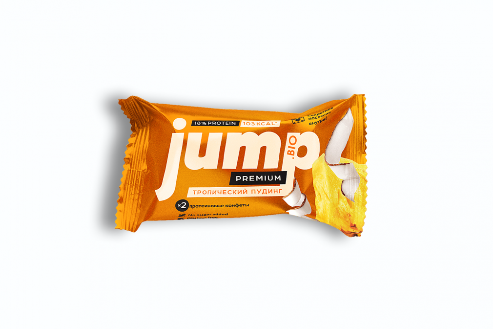 Протеиновая конфета JUMP PREMIUM (тропический пудинг)