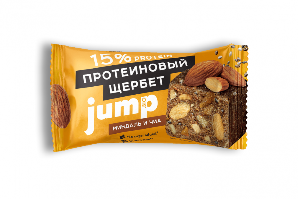 Протеиновый щербет JUMP SHERBET (миндаль и чиа)