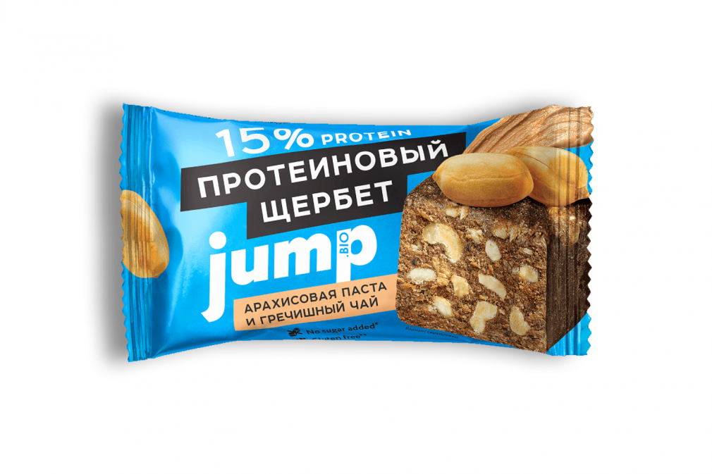 Протеиновый щербет JUMP SHERBET (арахисовая паста и гречишный чай)