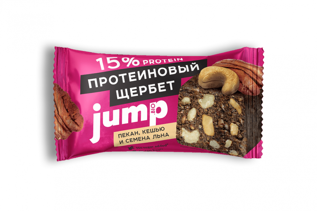 Протеиновый щербет JUMP SHERBET (пекан, кешью и семена льна)