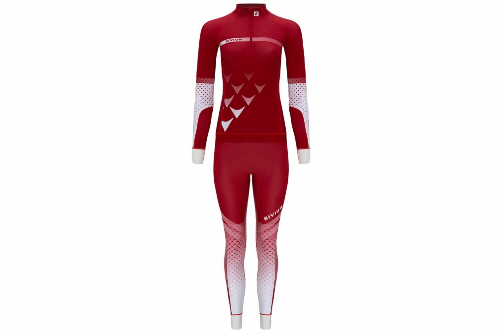 Лыжный костюм BIVIUM ЭНЕРГИЯ 3.0 (женский, красный/белый)