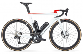 Велосипед BMC TIMEMACHINE 01 ROAD TWO (белый/чёрный/красный) SHIMANO ULTEGRA Di2 12s BMC CRD-501 SL (2023)