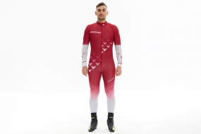 Комбинезон BIVIUM СПРИНТ (мужской, белый/красный)