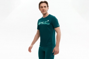 Беговая майка BIVIUM ТАЙМ 2.0 (мужская, сине-зелёная)