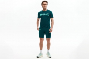 Беговая майка BIVIUM ТАЙМ 2.0 (мужская, сине-зелёная)