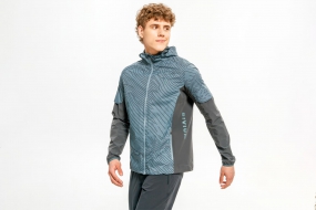 Беговая куртка BIVIUM ВЕКТОР 1.0 (мужская, чёрная/серая)
