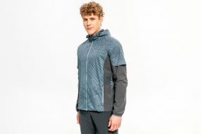 Беговая куртка BIVIUM ВЕКТОР 1.0 (мужская, чёрная/серая)