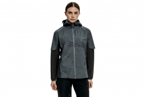 Беговая куртка BIVIUM ВЕКТОР 1.0 (женская, чёрная/серая)