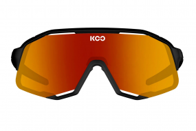 Очки солнцезащитные KOO DEMOS (чёрные матовые / зеркальные красные)