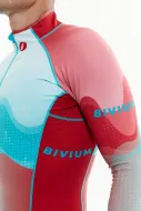Костюм гоночный утепленный женский BIVIUM ЭНЕРГИЯ 3.0 (голубой/красный)