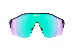 Очки солнцезащитные KOO ALIBI (чёрные матовые / зелёные зеркальные фотохромные)