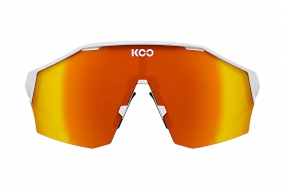 Очки солнцезащитные KOO ALIBI (белые матовые / красные зеркальные)