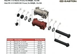 Ось для ступицы Easton AXLE M1-13 FRONT