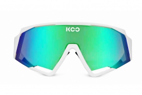 Очки солнцезащитные KOO SPECTRO (белые/зеркальные зелёные)