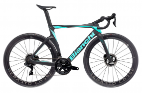 Шоссейный велосипед BIANCHI OLTRE PRO Dura-Ace Di2 (Black/Celeste) SHIMANO DURA-ACE Di2 R9270 REPARTO CORSE Carbon (2023)