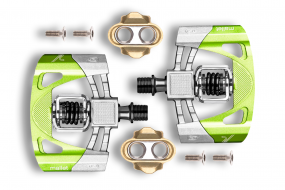 Педали для МТБ CRANKBROTHERS MALLET 2 (зелёные/серебристые)